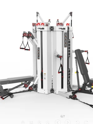 Pull down+shoulder push, chest push+deltoid cord exercise combination (O-shaped)